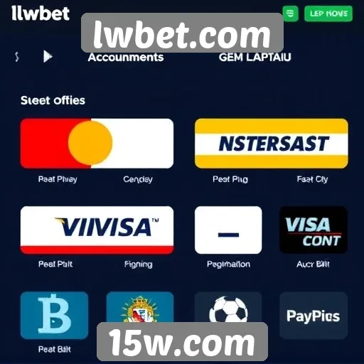 Opcões de pagamento disponíveis no lwbet.com